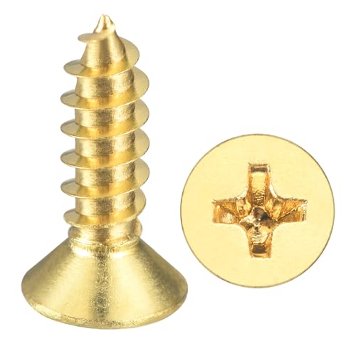 METALLIXITY 50 vis bois Phillips noyées #6x1/2 laiton