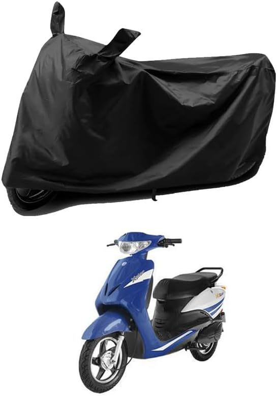 Scooty Body Cover Compitable with Indus Yo Spark STD Special Used for Dust Particle-Sun UV Rays-Water Drop-Indoor- Outdoor and Parking [Black]