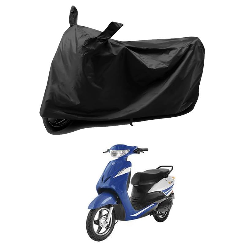 Scooty Body Cover Compitable with Indus Yo Spark STD Special Used for Dust Particle-Sun UV Rays-Water Drop-Indoor- Outdoor and Parking [Black]