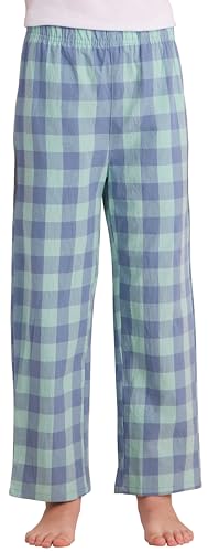 HiddenValor Big Girls Lightweight Woven Cotton Pajama Lounge Pants with Pockets