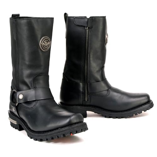 Image of Milwaukee Leather Women's Premium Leather Motorcycle Harness Boots Collection MBL - 11