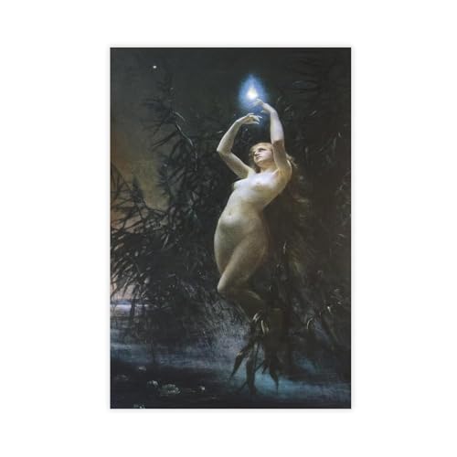 Toile Lev Lerch Will O The Wisp 1888 pour habiller un mur vide de chambre sans cadre 30x45cm