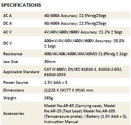 KOICO, Japan 3515 400A TRMS AC/DC Clamp Meter 3