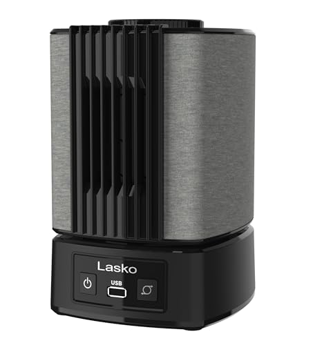 Lasko SlumberBreeze 2-in-1 Small Table Fan and White Noise Machine for Better Sleep in the Bedroom and Focus in the Home Office, Black, SB100 by Lasko - Used condition - US$24.28