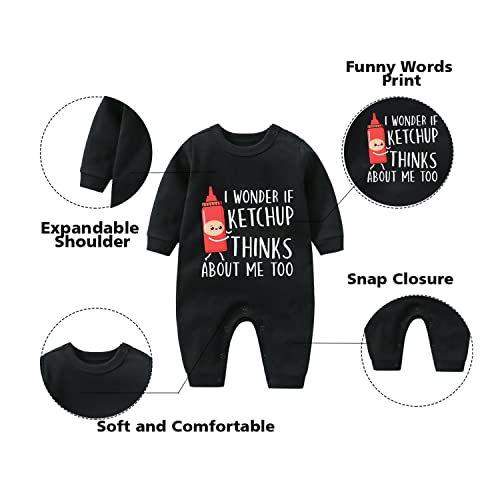Image of YSCULBUTOL Baby Bodysuit Yummz Tomato Ketchup Mustard Red Yellow Twins Set Boys Girls Clothes Twins Baby Outfits