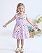 Mioglrie Girls Dresses Little Girl Spring Summer Dress Purple Rainbow 5T 6T Dresses for Girls Sleeveless Sundress with Bag Outfits