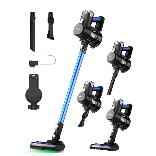 KEPLIN Cordless Vacuum Cleaner – 150W Power – Speed Suction – Easy Reach Bendable Wand – LED Display – 2 60 Min Runtime – Stick Hoover – Pet Hair – Carpet & Hard Floor Clean (150W)