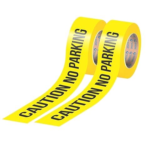 MAHIRA No Parking Caution Tape, 3 Inch x 300 Metre Roll, Pack of 2, High Visibility Bright Yellow with Bold Black Print, Waterproof Warning Tape (B0D9QNBSG8) Amazon Price History, Amazon Price Tracker