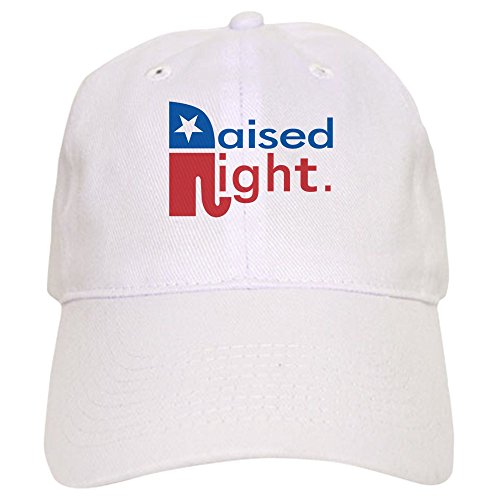 CafePress Raised Right Cap Unique Adjustable Baseball Hat White