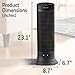 Honeywell Safeguard Motion Sensor Ceramic Space Heater, Large Room, Black –Ceramic Heater with Two Heat Settings and Slim Tower Design