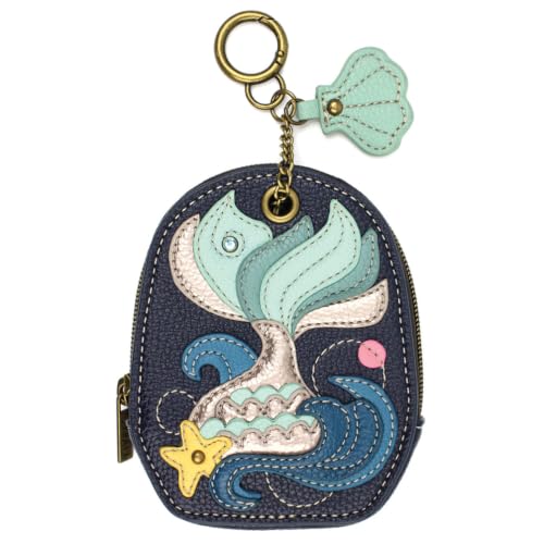 CHALA Mini Coin Purse Keychain - RFID Protected Card Holder and Coin Purse Accessory - Mermaid Tail