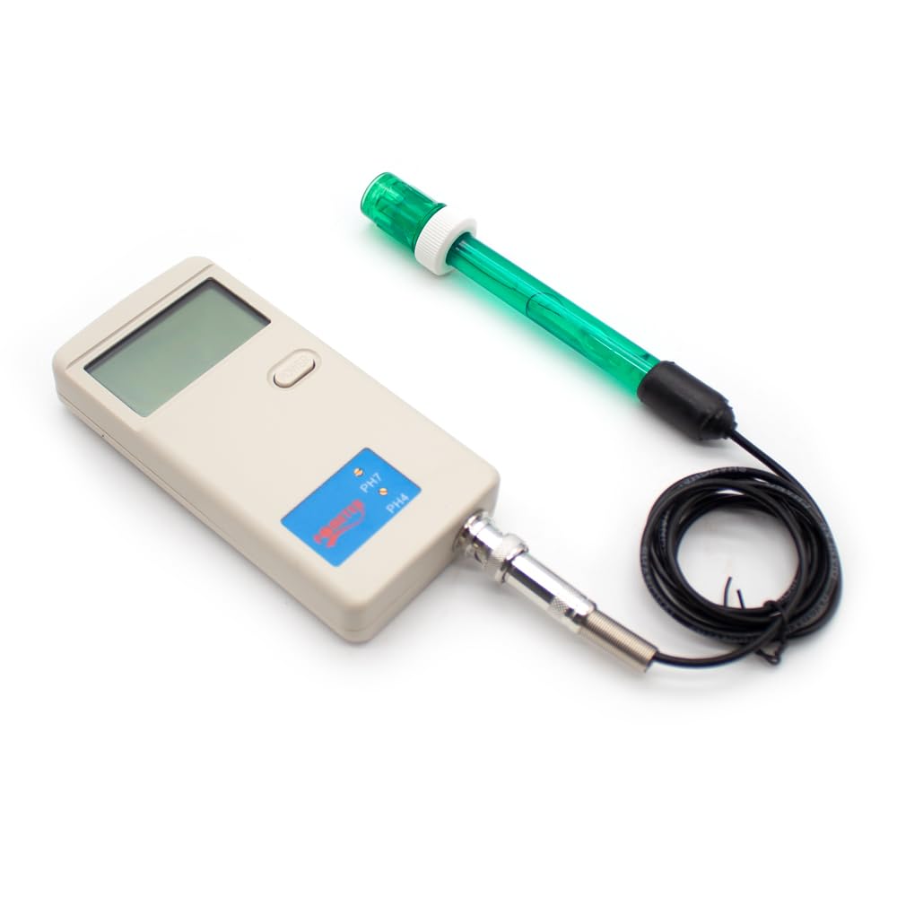 Toplionace Ph Metro Digitale Portatile per Acqua per Laboratorio Chimico Biologico Analizzatore 0.00-14.00ph, PH-012