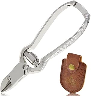 Camila Solingen CS13 Large Heavy Duty Toe Nail Clipper for Thick Toenails, Manicure & Pedicure, Double Barrel Spring. Super Sharp Trimmer Curved Stainless Steel 20mm Blade Made in Solingen, Germany