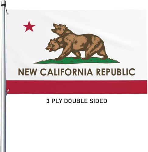 New California Republic Flag 3x5 Ft NCR Flags Double Sided 3 Ply Indoor Outdoor Fallout NCR Banner