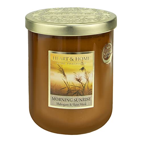 Bougie parfumée grande jarre 320g Lever de Soleil cire de soja