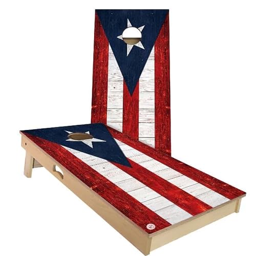Puerto Rico Flag Cornhole Board Set - All-Weather (24