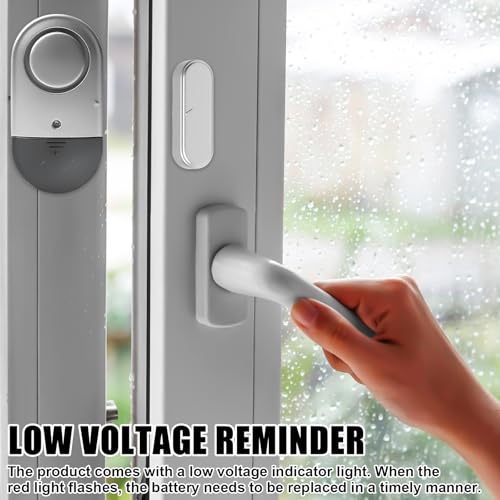 Drahtlose Fensteralarm Einbruchschutz, 2er Set Türalarm 125 dB, Kabellose Alarmanlage mit Tür-Fenstersensoren und 2-in-1-Alarm, Türalarm mit Sirene Haus Wohnung Geschäft Büro