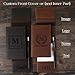 AESTHESTIFY Custom Golf Score Card Holder Leather Personalized Name Logo Golf Yardage Book Cover - Monogram Text & Image Customizable,Birthday Gifts 14.8 x 4.3 inch (Brown/Coffee)