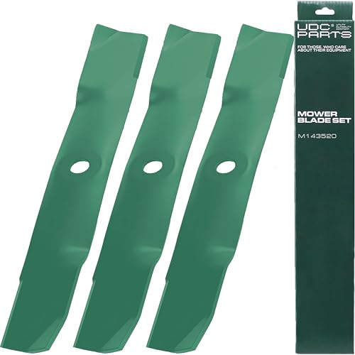 UDC Parts M143520 UC22010 Mower Blades Replacement for John Deere 54 Inch Z425 X320 Z325E Z515E Z375R X380 Z330M X390 X500 UC40844 / 3 Pack Medium Lift