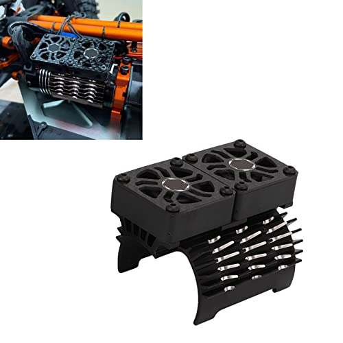 SPYMINNPOO RC Dual Fan Motor Heatsink, 40-42mm Brushless Motor Cooling Fan, Aluminum Alloy & Plastic Material, 1/8 RC Car Heat Sink - Image 2