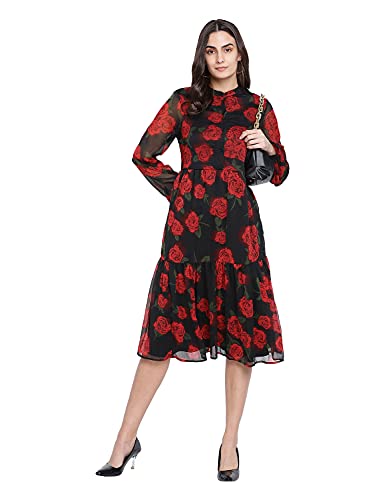 Image of oxolloxo Women's Polyester A-Line Midi Dress