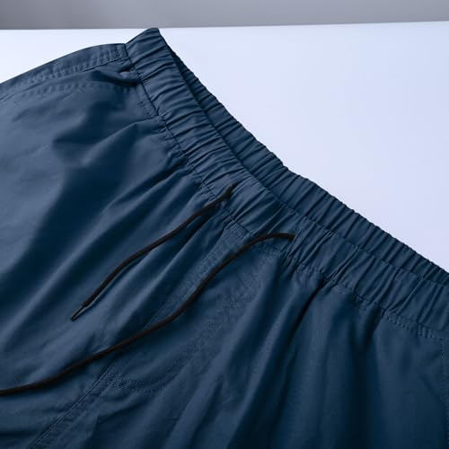 Image of Mens Cargo Shorts Lightweight Stretch Outdoor Hiking Short Gym Casual Shorts Drawstring Elastic Waist Multi Pockets