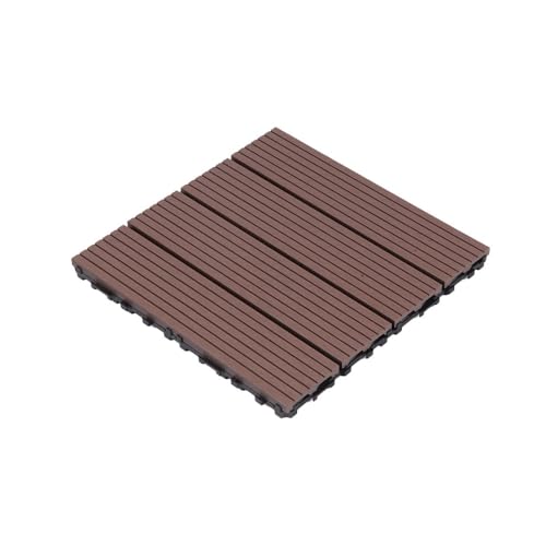 Genérico Azulejos Entrelazados para Terraza, baldosas Jardin Exterior 30x30cm, Baldosa Composite para Porches Piscinas Balcones Todo Tipo De Climas(StyleE,10pcs)