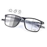 Devirld Progressive Photochromic Multifocus Reading Glasses Spring Hinge Computer Blue Light Blockin