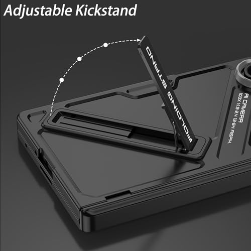 Coque Samsung Galaxy Z Fold 7 grise avec protection écran et béquille réglable - 3