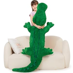 MorisMos Giant Alligator Stuffed Animal, 67inch Huge Alligator Plush Toy, Large Stuffed Crocodile Pillow for Kids, Green