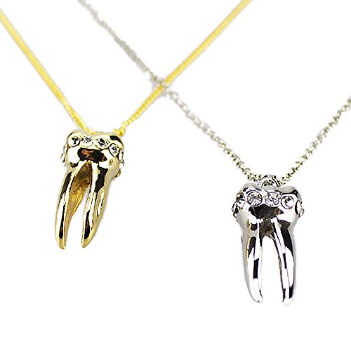 Earlywish 4 Dentista higienista Dental Diamante Molar Dientes Encanto Colgante Collar Gran Regalo