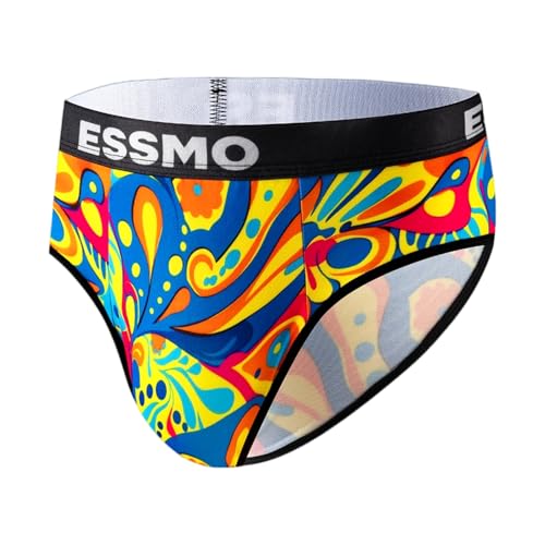 Men's Underwear Briefs Classic Fit Stretchy Soft Breathable Printed Triangle Bikini Underwear