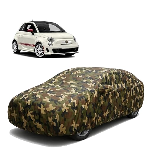 Image of Sulfar 100% Waterproof Car Body Cover for Fiat Abarth Punto - Triple-Stitched Dustproof UV, Heat & Rain Protection with Mirror Pockets, Full-Bottom Elastic & Free Storage Bag - All-Weather Indoor Outd