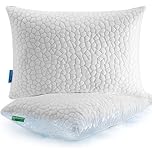 SUPA MODERN Cooling Pillow For Sleeping, Shredded Memory Foam Pillows Queen Size 2 Pack Bed Pillow For Side Back Stomach Sleepers, Adjustable Cool Pillows For Hot Sleepers With Washable Cover