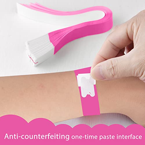 ASTARON Eintrittsbänder 200 Stück, Rosa Einlassbänder für Events, Wasserdichte Festival Eintrittsbänder, Event Papierarmbänder Party Handgelenkband für Partys, Veranstaltungen, Clubs, Konzerte