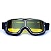 Yopria Fliegerbrille Herren, Motocross Brille Vintage Sonnenbrillen Damen MTB Brille im Freien Rennfahrer-Motorrad Flieger Pilot Stil Cruiser Steampunk Brillen Downhill Brille Schwarz