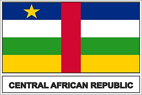Akachafactory Autocollant Sticker Drapeau RCA Republique Centrafricaine