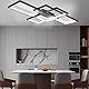 Jsz Deckenleuchte Wohnzimmer 140CM, Moderne Deckenlampe LED, 2700K-6500K Dimmbar lampe wohnzimmer, Black Wohnzimmerlampe Mit Fernbedienung