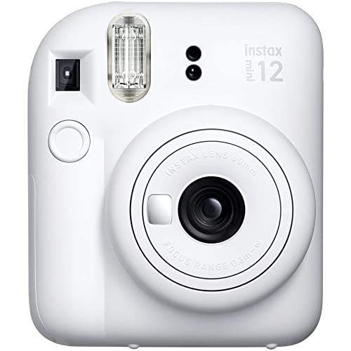 Image of FUJIFILM INSTAX Mini 12 Instant Film Camera | Clay White Bundled with INSTAX Mini Instant Film |40 Exposures + Instax Accessory Bundle + AA Batteries + Cleaning Cloth (10 Items)