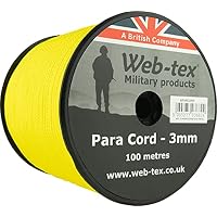 Paracorde Orange Fluo 100m - Ø3mm - Résistance 70kg - Pour Camping, Survie, Bricolage