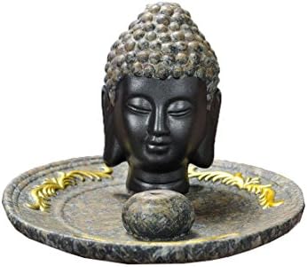 Incense Stick Burner Holders Ash Catcher Sakyamuni Buddha Maitreya Oranament Ceramic Incense Ashtray (Model A)