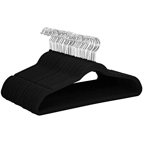 Non-Slip Flocked Velvet Hangers Clothes Hangers Suit/Shirt/Pants 100-Pink Hangers-Hangers Blue-Blue Hangers-Hangers Pink- Fabric Hangers-Nonslip Hangers-Velvet Hanger-Thin Non Slip Hangers