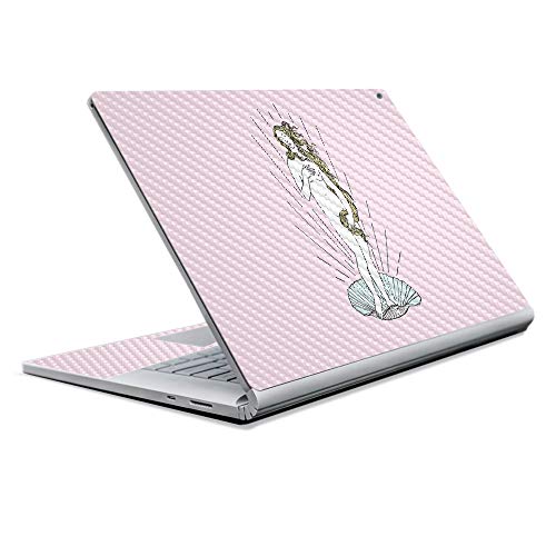 Image of MightySkins Carbon Fiber Skin for Microsoft Surface Book 2 13 inch (2017) - Chic Venus,Protective, Durable Textured Carbon Fiber Finish,Easy to Apply, Remove, and Change Styles,