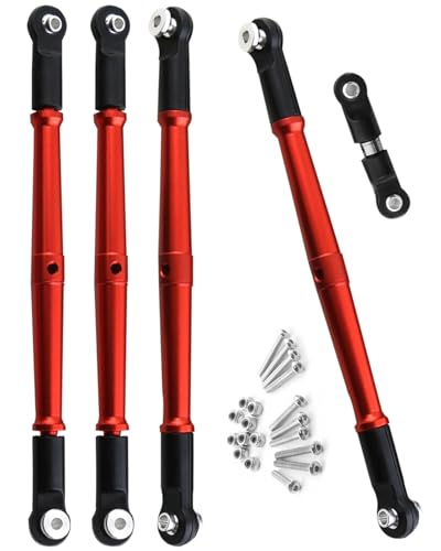 RCMYou Aluminum Turnbuckles Links Upgrades Part for 1/8 Kraton/Outcast 6S BLX/Talion 6S BLX, Alloy Turnbuckles Link Hops Up Upgrades Part,Red