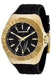TechnoMarine Men's Cruise Monogram Stainless Steel Quartz Watch with Silicone Strap, Black, 29 (Mode