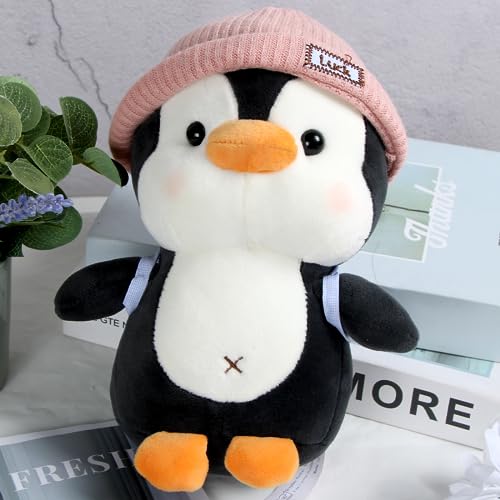 Wishstar Kuscheltier Pinguin Plüschtier für Kinder, Stofftier Schmusetier zum Kuscheln & Spielen, Plüschtier Pinguin Geschenk, Pudgy Penguins Plush Für Mädchen Jungen (Rosa 23cm)
