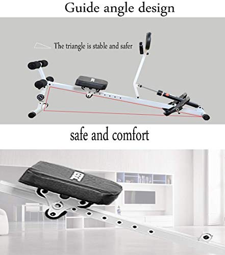 Image of Foldable Rowing Machines Rowing Machine for Home Use Foldable Hydraulic Rowing Machine Indoor Rower Abdominal Fitness Equipment 10 Resistance Adjustment Max User Weight 150 Kg