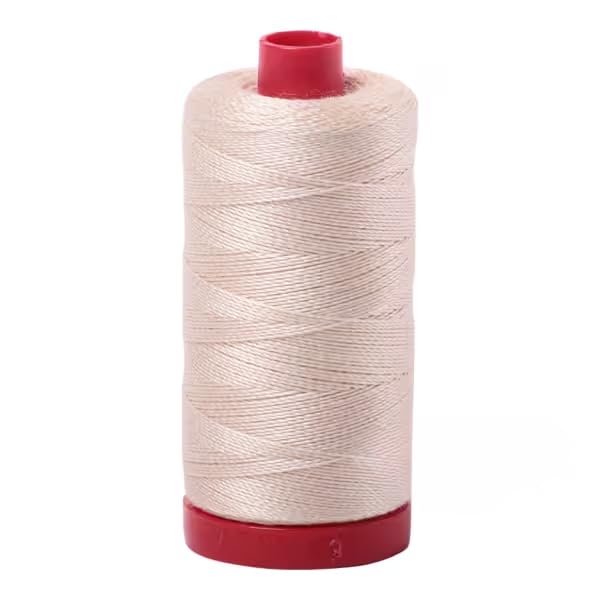Hilo de algodón Aurifil 12 WT 2000 Light Sand 356 yd miniatura 1