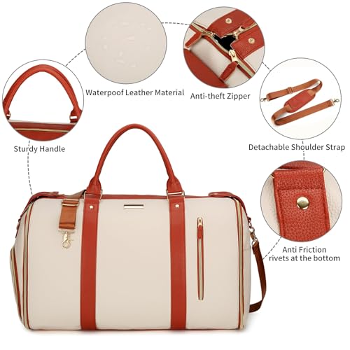 Styleushaven Foldable Travel Bag 2.0, 2 In 1 Large Capacity Foldable Garment with Wheels, Multifunctional Large Capacity Carry On Garment Duffle Bags for Airplane with Toiletry Bag (E-no Wheels)4