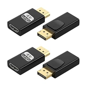 Schnittstelle Auf HDMI Adapter 4k 4 Stück, Auf HDMIAdapter 4k@60hz/4k@30hz/2k@60hz/108... HDMI Adapter Kompatibel Mit Lenovo Hp Dell AMD Nvidia Desktop Monitor Projektor